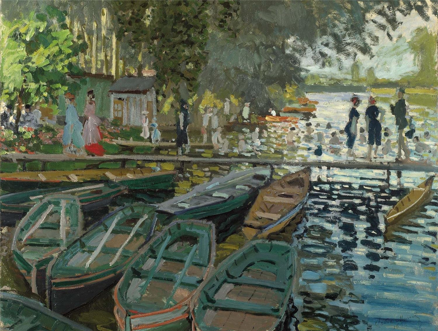 National Gallery 1000 Piece Jigsaw Puzzle - Bathers at La Grenouillere - Made In The UK - Incredibly Detailed - Hi-def Image - 100% Recycled Puzzle Board