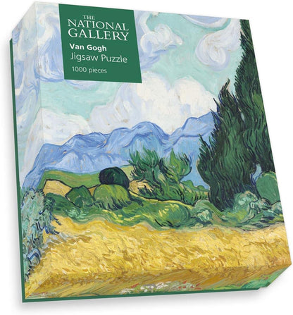 National Gallery 1000 Piece Jigsaw Puzzle - A Wheatfield, with Cypresses - Made In The UK - Incredibly Detailed - Hi-def Image - 100% Recycled Puzzle Board