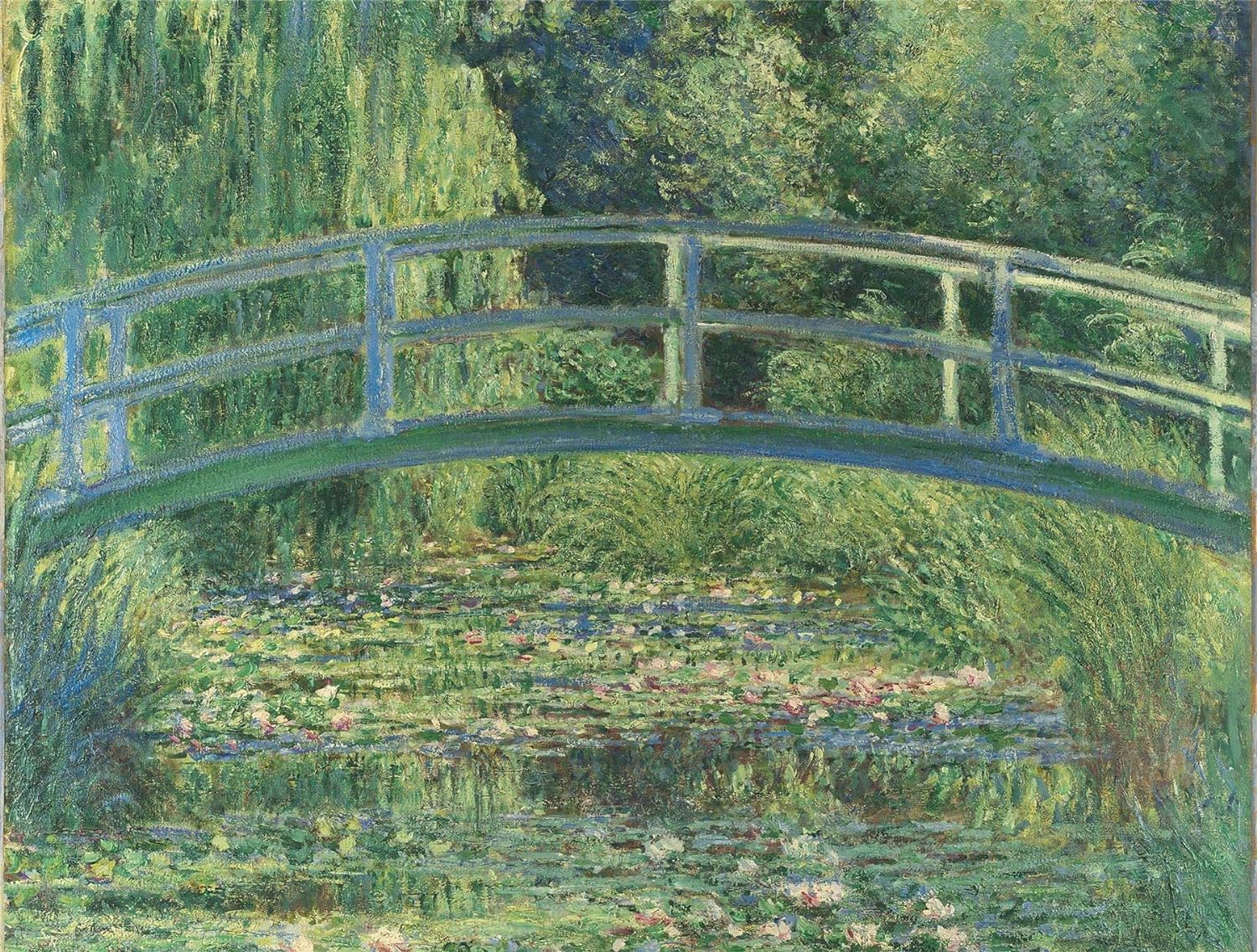 National Gallery 1000 Piece Jigsaw Puzzle - The Water-Lily Pond - Made In The UK - Incredibly Detailed - Hi-def Image - 100% Recycled Puzzle Board
