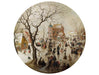 A Winter Scene with Skaters Near a Castle - National Gallery 400 Piece Circular Jigsaw Puzzle
