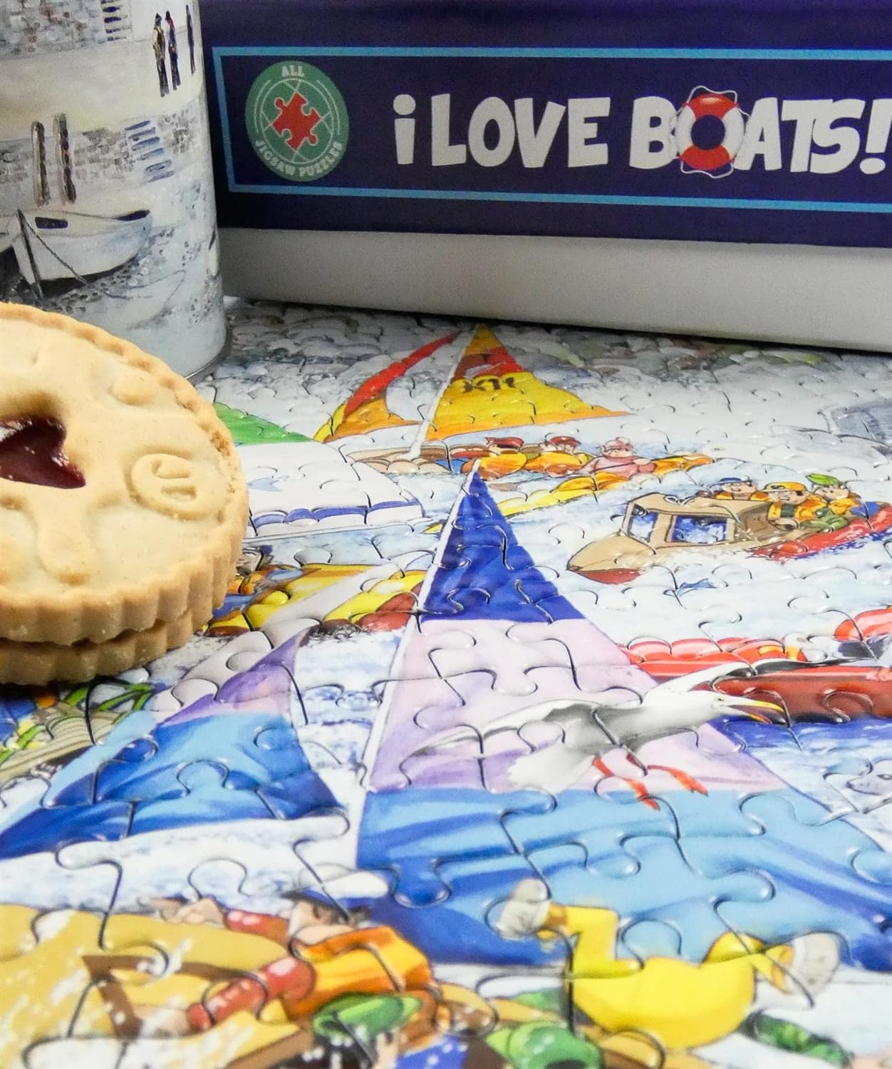 Mike Jupp Jigsaw Puzzles - I Love Boats - 1000 Piece Jigsaw Puzzle For Adults | Made In Britain | 66cm X 50cm