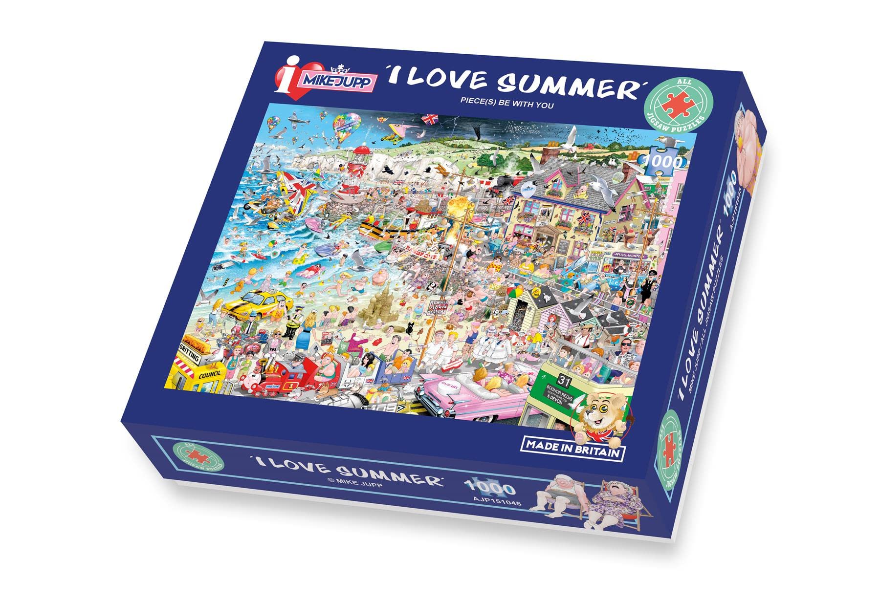 Mike Jupp Jigsaw Puzzles - I Love Summer - 1000 Piece Jigsaw Puzzle For Adults | Made In Britain | 66cm X 50cm