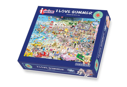 Mike Jupp Jigsaw Puzzles - I Love Summer - 1000 Piece Jigsaw Puzzle For Adults | Made In Britain | 66cm X 50cm