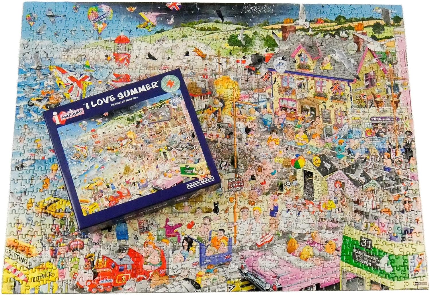 Mike Jupp Jigsaw Puzzles - I Love Summer - 1000 Piece Jigsaw Puzzle For Adults | Made In Britain | 66cm X 50cm