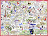 All Jigsaw Puzzles AJP10721 - Mapa cómico de Surrey-Tim Bulmer (1000 Piezas