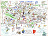 Comical Map Of Sussex By Tim Bulmer - 1000 Piece Puzzle For Adults, Large Puzzle 66cm X 50cm In Size. Challenging To Complete But Fun And Humorous