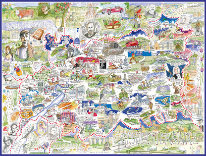 All Jigsaw Puzzles- Harry Potter Mapa cómico de Gloucestershire - Rompecabezas de 1000 Piezas de Tim Bulmer (AJP10729