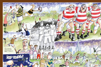 All Jigsaw Puzzles - Rugby By Tim Bulmer - 1000 Piece Puzzle For Adults, Large Puzzle 66cm X 50cm In Size. Challenging To Complete But Fun And Humorous