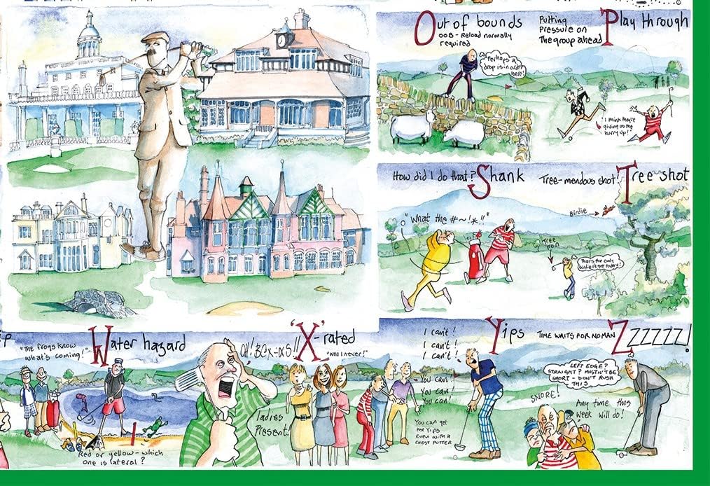 All Jigsaw Puzzles - Golf By Tim Bulmer - 1000 Piece Puzzle For Adults, Large Puzzle 66cm X 50cm In Size. Challenging To Complete But Fun And Humorous