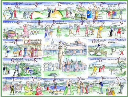 All Jigsaw Puzzles - Golf By Tim Bulmer - 1000 Piece Puzzle For Adults, Large Puzzle 66cm X 50cm In Size. Challenging To Complete But Fun And Humorous