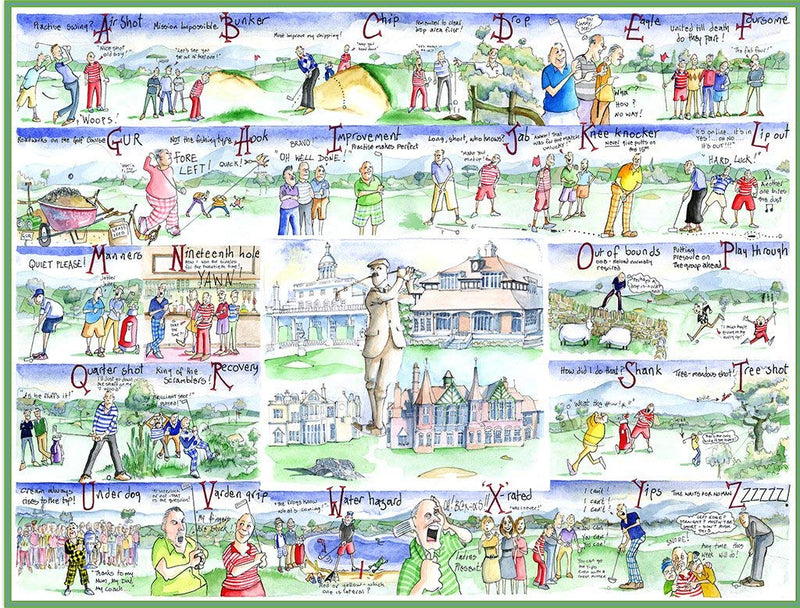 All Jigsaw Puzzles - Golf By Tim Bulmer - 1000 Piece Puzzle For Adults, Large Puzzle 66cm X 50cm In Size. Challenging To Complete But Fun And Humorous