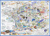 Comical Map Of France, Artwork By Tim Bulmer - 1000 Piece Puzzle For Adults, Large Puzzle 66cm X 50cm In Size. Challenging To Complete But Fun And Humorous. Makes A Great Gift For Birthdays