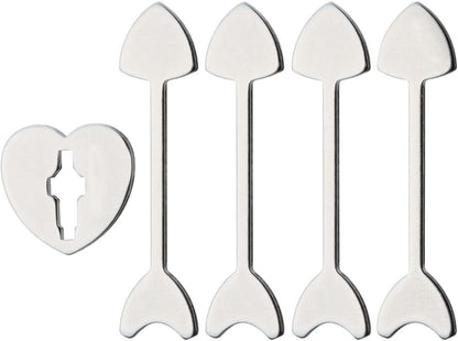 Hanayama-515041 Corazón Flechas astutas  es, Color metálico, único (Young Motto-adsd2