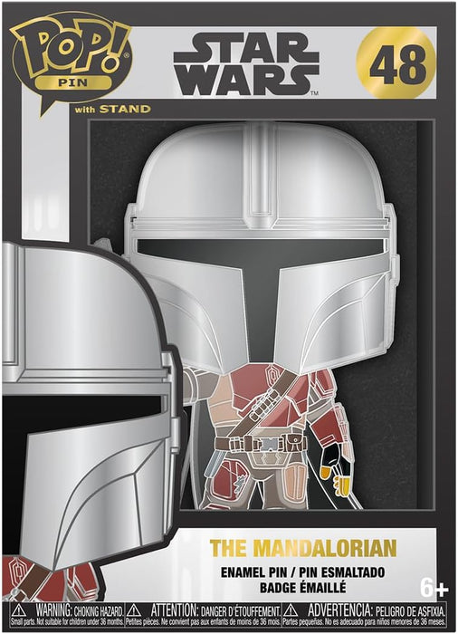 Funko Pop! Large Enamel Pin Star Wars: MANDO - the Mandalorian Enamel Pins - Cute Collectable Novelty Brooch - for Backpacks & Bags - Gift Idea - Official Merchandise - TV Fans