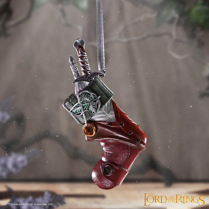 Nemesis Now Lord of the Rings Frodo Stocking Hanging Ornament 8.6cm, Resin, Officially Licensed Lord of the Rings Hanging Ornament, Cast in the Finest Resin, Hand-Painted