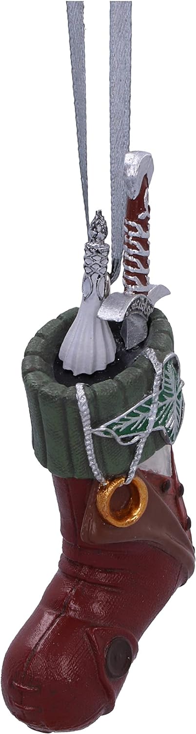 Nemesis Now Lord of the Rings Frodo Stocking Hanging Ornament 8.6cm, Resin, Officially Licensed Lord of the Rings Hanging Ornament, Cast in the Finest Resin, Hand-Painted