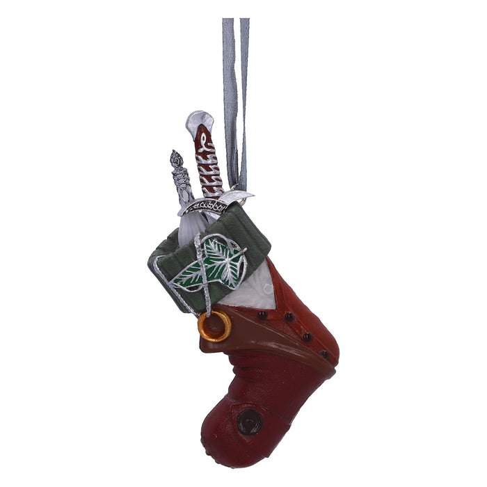 Nemesis Now Lord of the Rings Frodo Stocking Hanging Ornament 8.6cm, Resin, Officially Licensed Lord of the Rings Hanging Ornament, Cast in the Finest Resin, Hand-Painted
