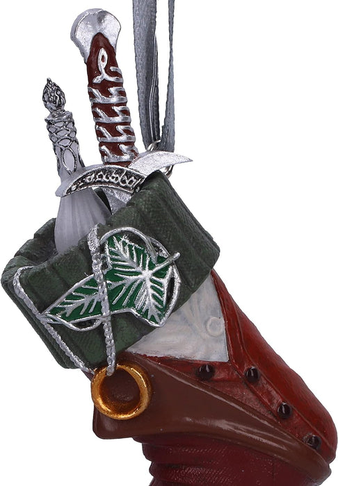 Nemesis Now Lord of the Rings Frodo Stocking Hanging Ornament 8.6cm, Resin, Officially Licensed Lord of the Rings Hanging Ornament, Cast in the Finest Resin, Hand-Painted