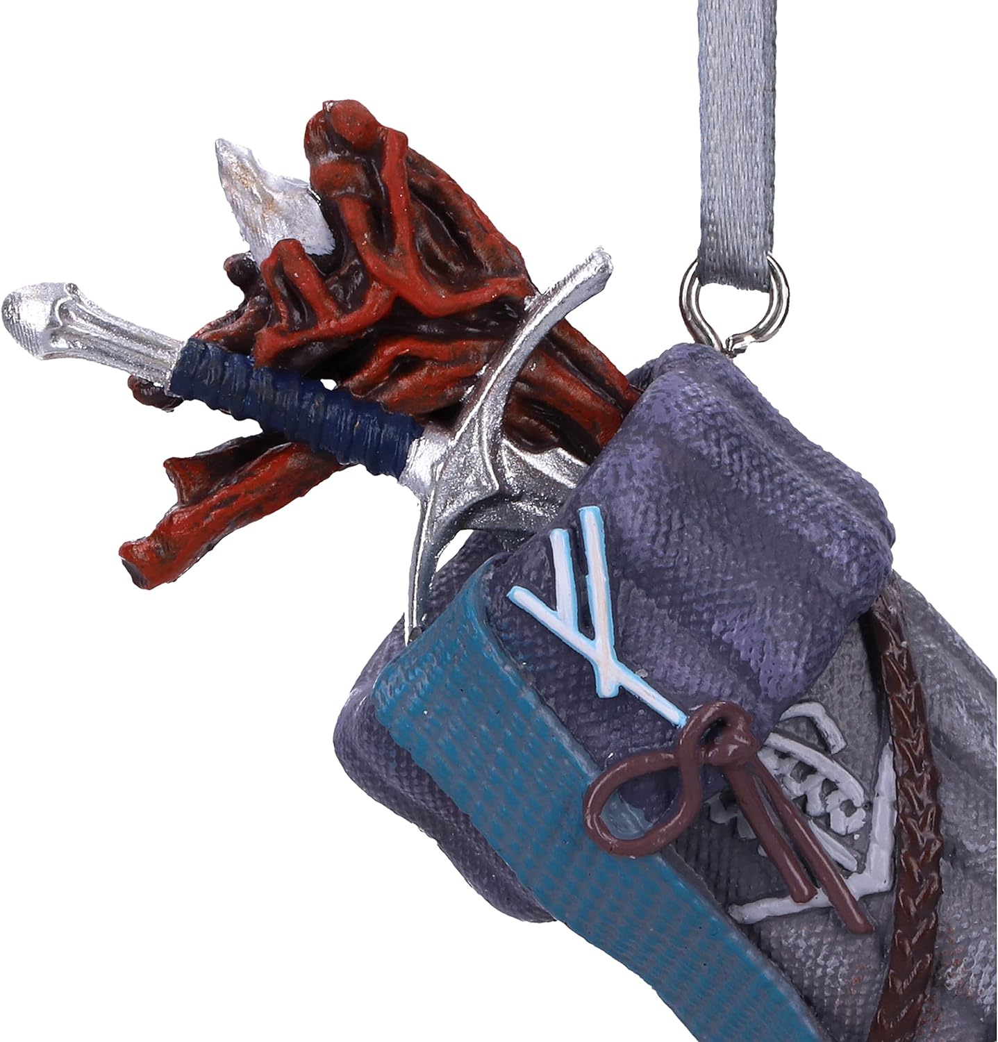 Nemesis Now Lord of the Rings Gandalf Stocking Hanging Ornament 7.8cm, Resin, Officially Licensed Lord of the Rings Hanging Ornament, Cast in the Finest Resin, Hand-Painted