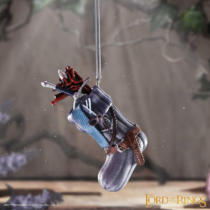 Nemesis Now Lord of the Rings Gandalf Stocking Hanging Ornament 7.8cm, Resin, Officially Licensed Lord of the Rings Hanging Ornament, Cast in the Finest Resin, Hand-Painted