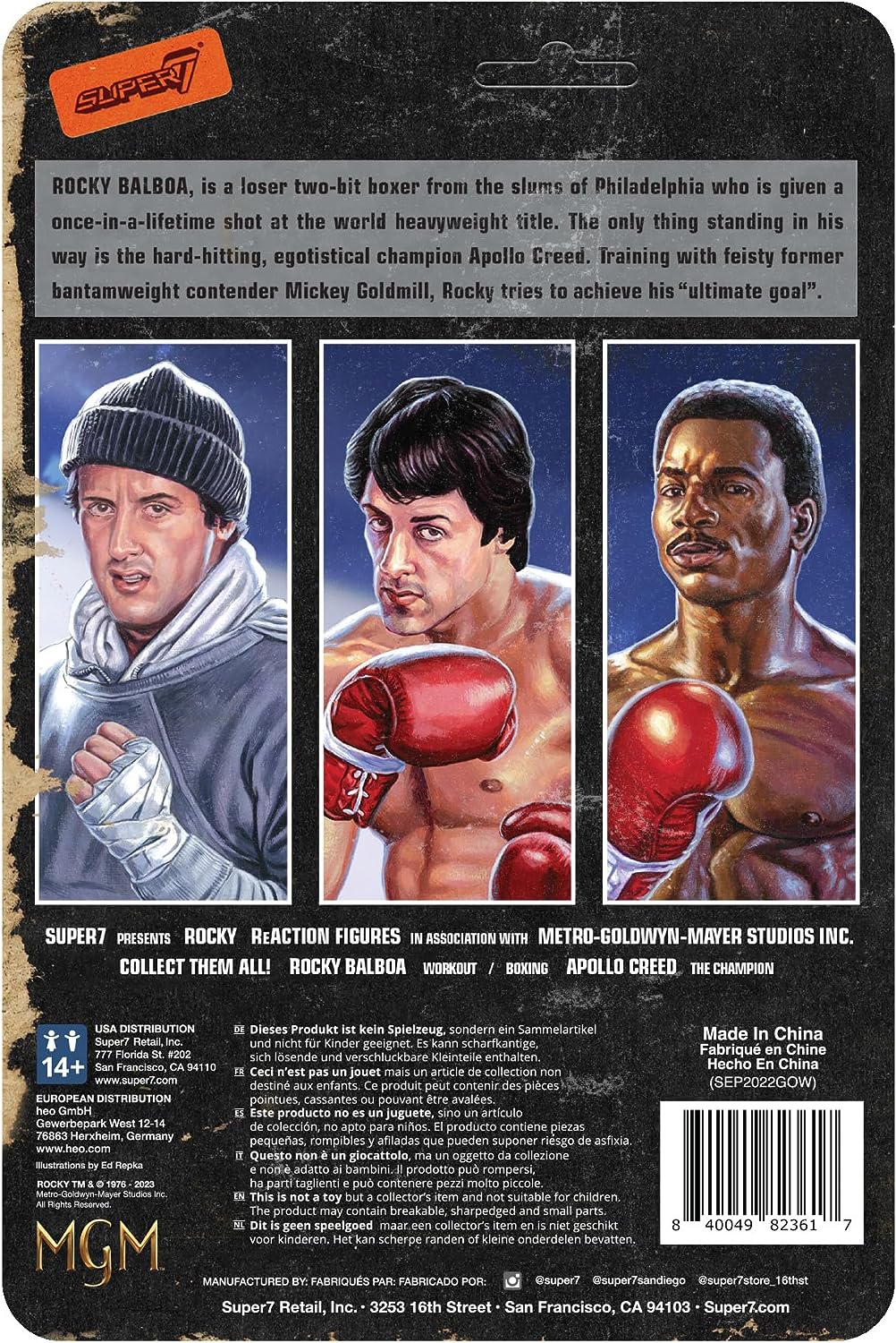 SUPER7 Rocky Reaction Wave 2 - Rocky I Apollo Creed Boxing