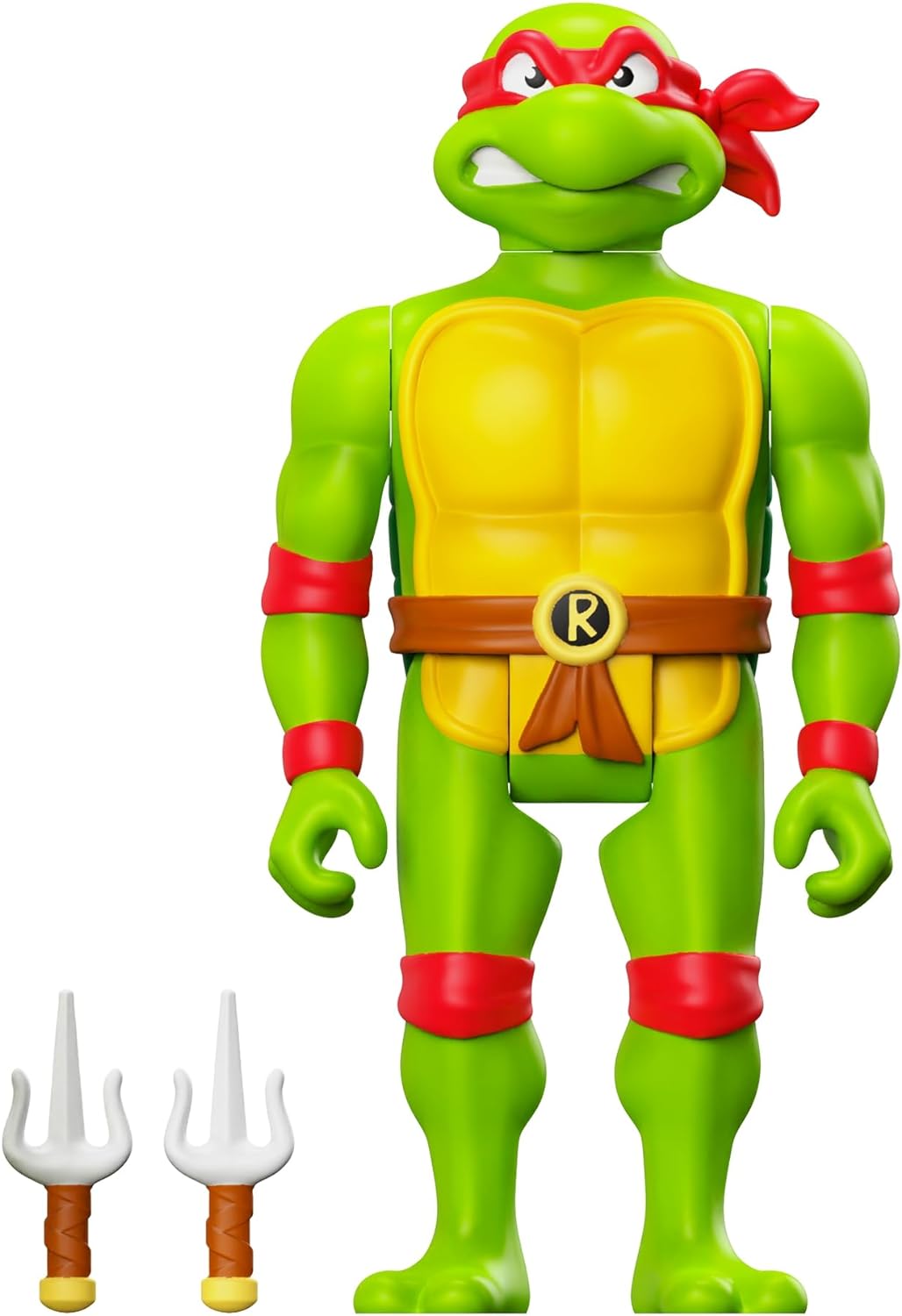 Super7 Teenage Mutant Ninja Turtles Raphael - 3.75" TMNT Action Figure with Accessories Classic Cartoon Collectibles and Retro Toys