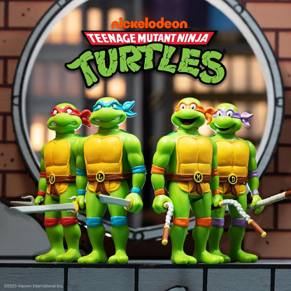 Super7 Teenage Mutant Ninja Turtles Raphael - 3.75" TMNT Action Figure with Accessories Classic Cartoon Collectibles and Retro Toys