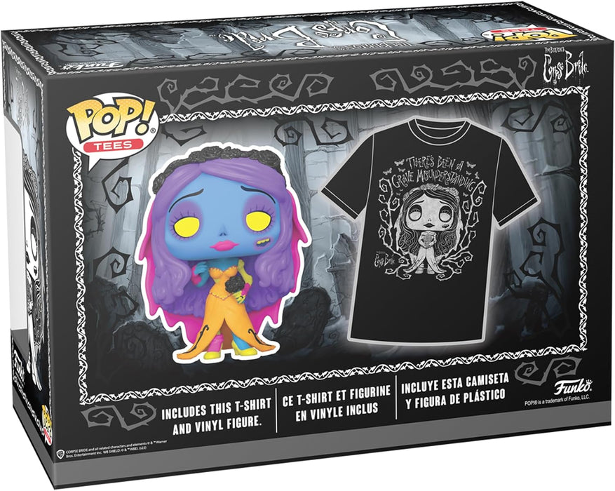 Funko POP! & Tee: Corpse Bride - Emily - Schwarzlicht - XL - The Corpse Bride - T-Shirt - Kleidung Mit Vinyl-Sammelfigur - Geschenkidee - Spielzeug Und Kurzärmeliges Top Für Erwachsene Männer
