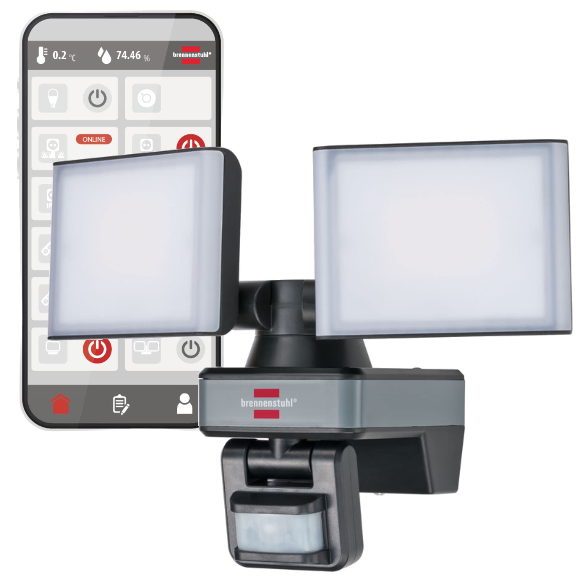 brennenstuhl WF 3050 P Smart Home AuBenleuchte gra