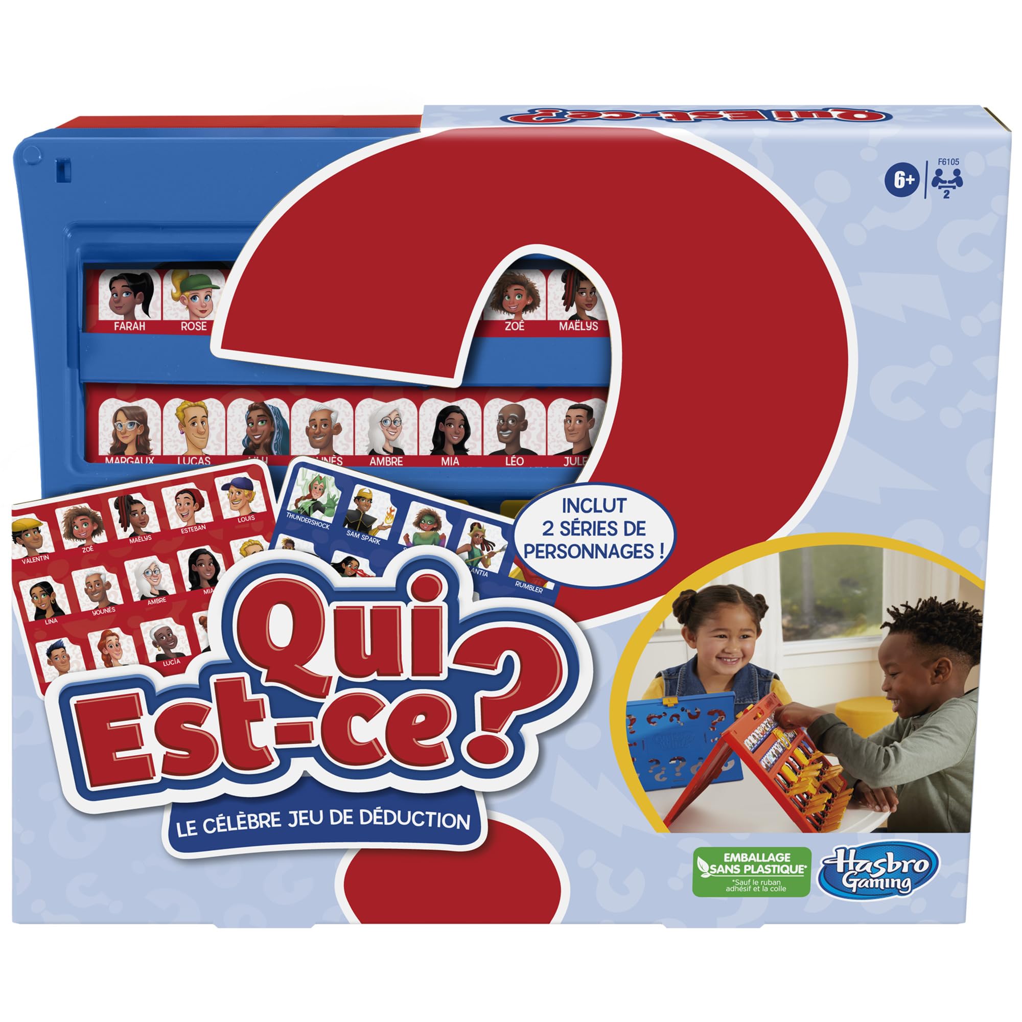 Wie is het? Origineel raadspel, bordspel voor kinderen vanaf 6 jaar, voor 2 spelers (Franse versie
