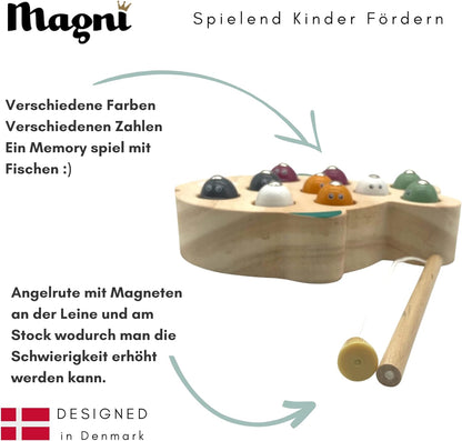 Magni Angelmemory het visspel met kleuren en cijfers
