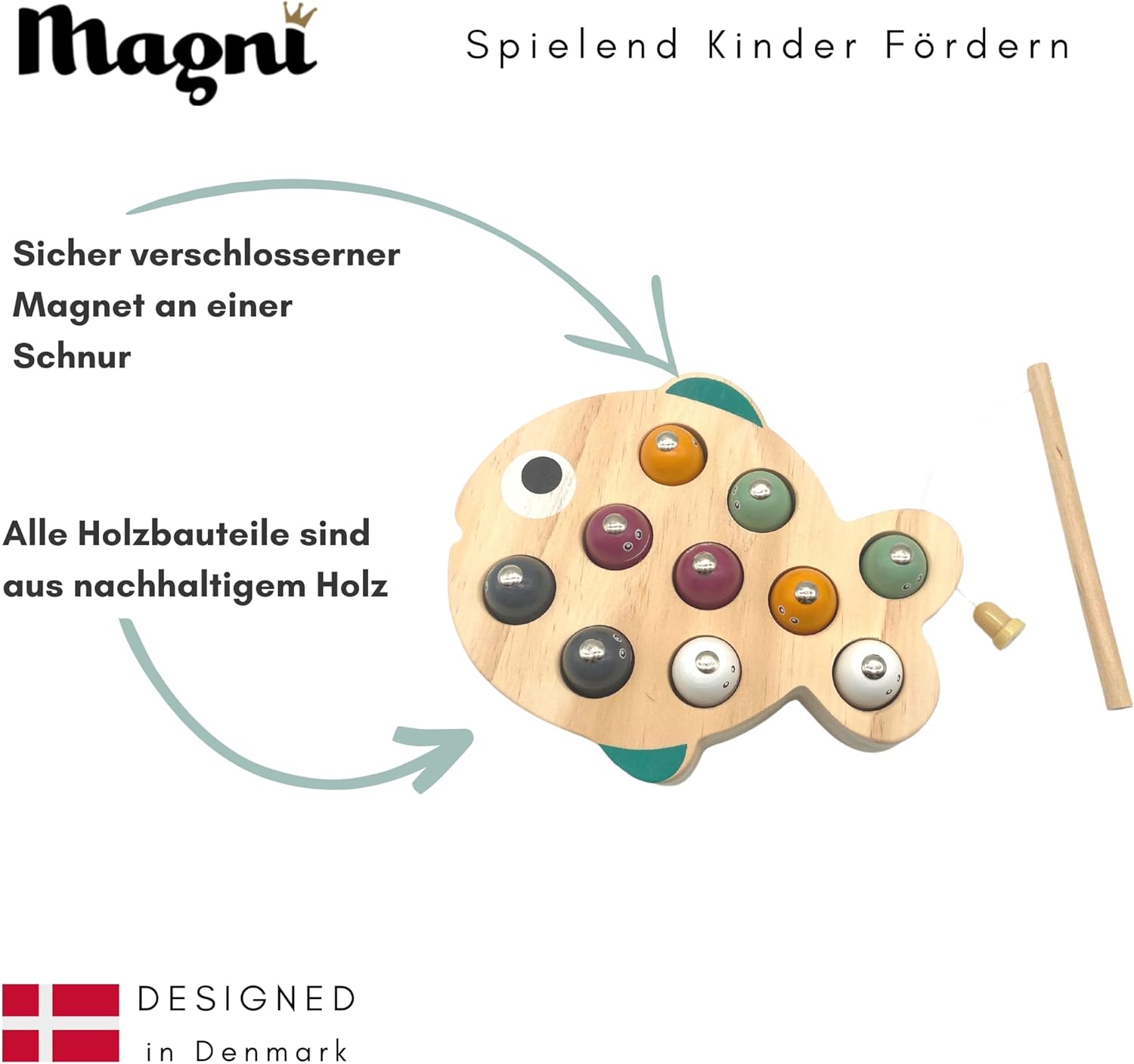 Magni Angelmemory het visspel met kleuren en cijfers