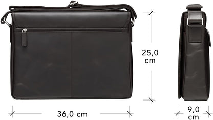 dbramante1928 Marselisborg Laptop Bag | Handcrafted Full-Grain Leather, Fits 14 inch Laptops