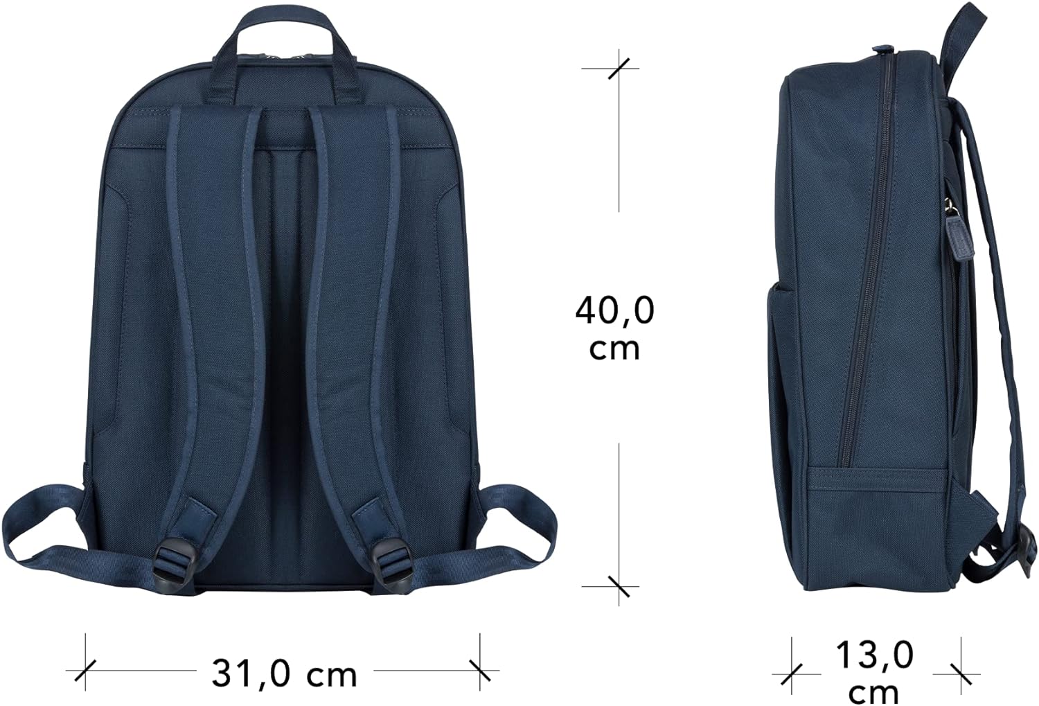 dbramante1928 Champs-Elysees - Laptop Backpack - Adjustable Shoulder Strap - Black or Blue
