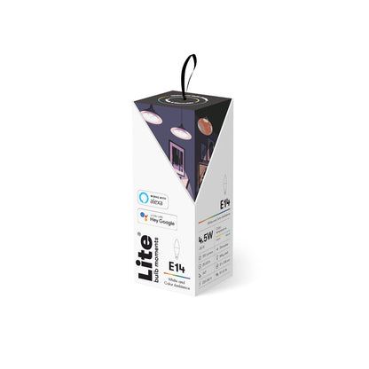 Lite Bulb Moments LED Light Bulb – 4.5W White and Colour Ambiance E14 Smart Light Bulbs – Dimmable, No Hub Required - Follows Circadian Rhythm – Compatible with Google Home Assistant, Amazon Alexa
