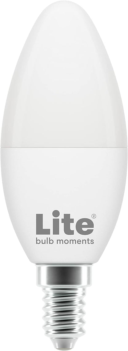 Lite Bulb Moments LED Light Bulb – 4.5W White and Colour Ambiance E14 Smart Light Bulbs – Dimmable, No Hub Required - Follows Circadian Rhythm – Compatible with Google Home Assistant, Amazon Alexa