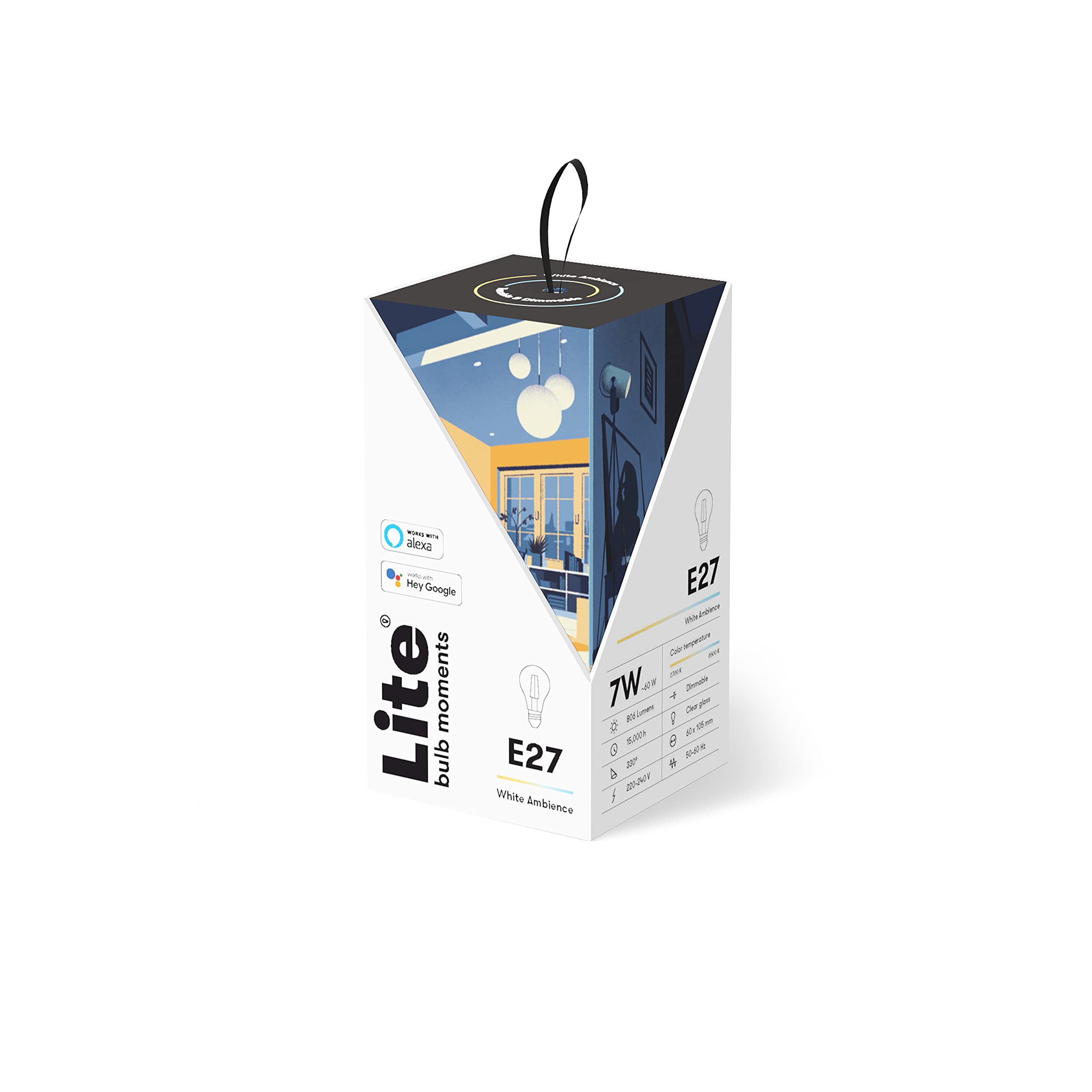 Lite bulb moments - white ambience E27 filament bulb - Single Pack