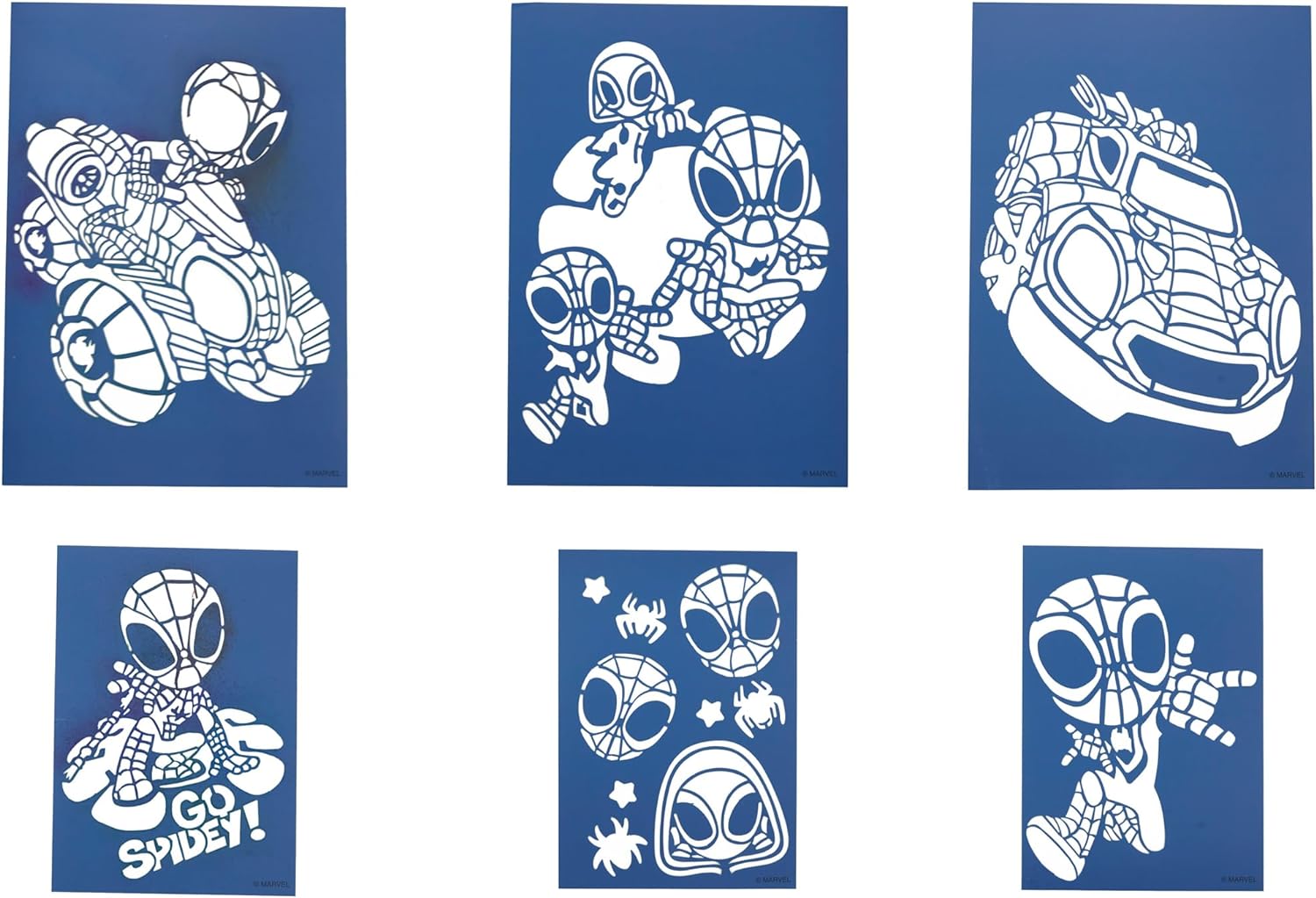 Disney - Marvel - Spidey and his Amazing Friends - Sprühstift-Set Batterie - Airbrush für Kinder - Malset mit Buntstiften und Malvorlagen