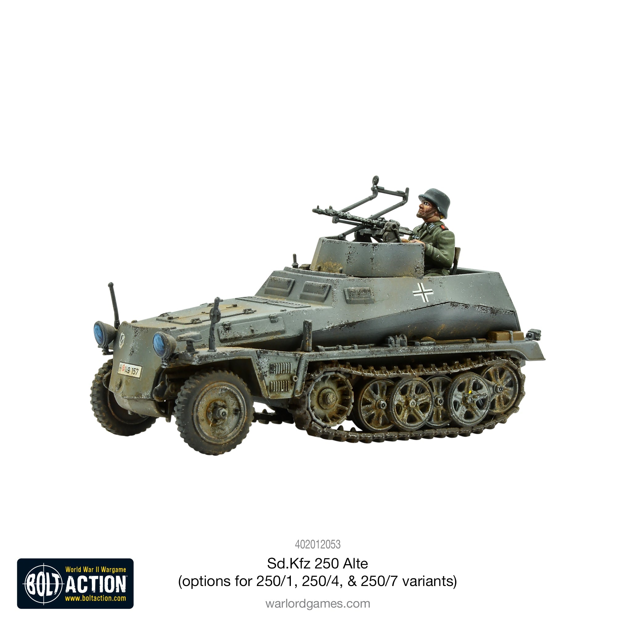 Warlord Games Sd.Kfz 250 Alte (opciones para escala de plástico de 250/1, 250/4 y 250/7