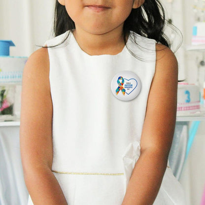 Alfileres redondos para el día de concienciación sobre el autismo, para ropa, insignia, decoración del pecho para mochila, sombrero, 1 unidad