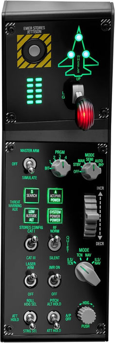 Thrustmaster Viper Panel for PC, Backlit Control Panel, For Use with Viper TQS or Standalone, 43 Metal Action Buttons, Jettison, Trim, Landing Gear, Licensed by the U.S. Air Force