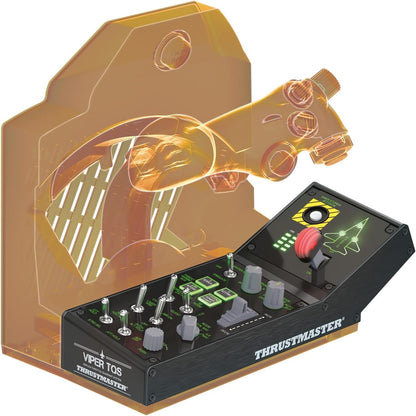 Thrustmaster Viper Panel for PC, Backlit Control Panel, For Use with Viper TQS or Standalone, 43 Metal Action Buttons, Jettison, Trim, Landing Gear, Licensed by the U.S. Air Force