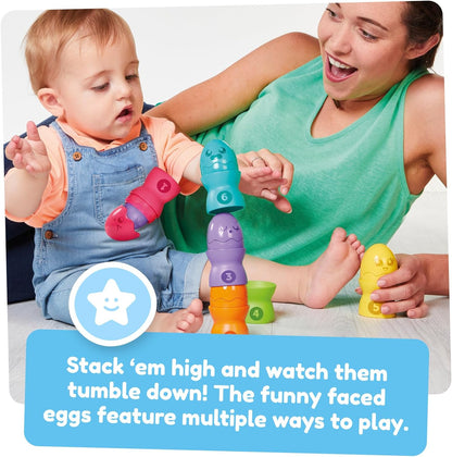 TOMY- Toomies Apiladores de Huevos Hide & Squeak, Multicolor, M (30693565
