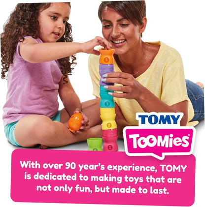 TOMY- Toomies Apiladores de Huevos Hide & Squeak, Multicolor, M (30693565
