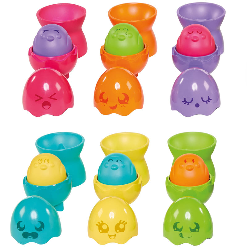 TOMY- Toomies Apiladores de Huevos Hide & Squeak, Multicolor, M (30693565