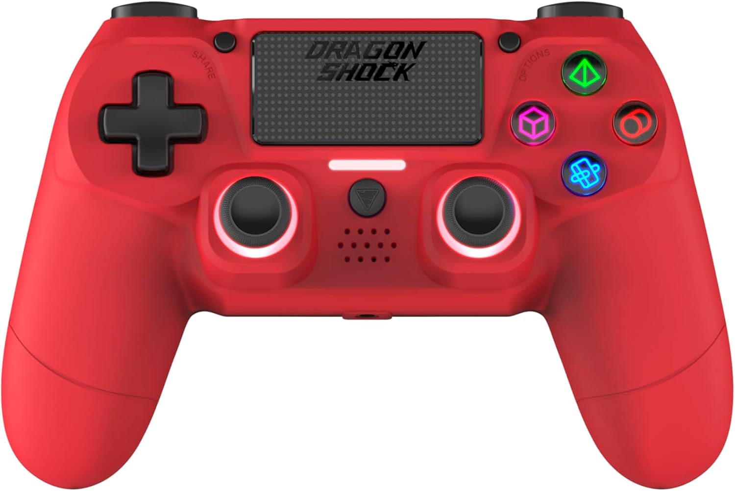 DragonShock - MIZAR BT - Wireless Controller Red - Suitable for PS4, PC and Mobile