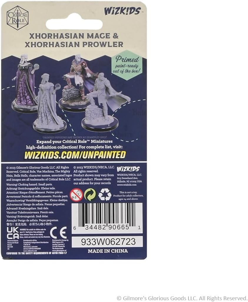 WizKids Critical Role Unpainted Miniatures: Xhorhasian Mage & Xhorhasian Prowler Figure