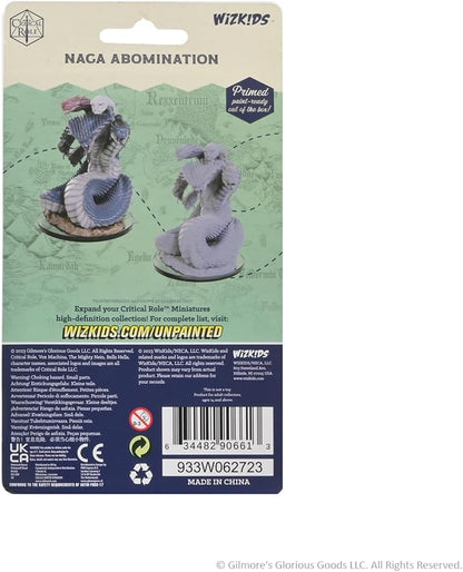 WizKids Papel crítico Miniaturas sin pintar: figura sin pintar de Abominación de Naga