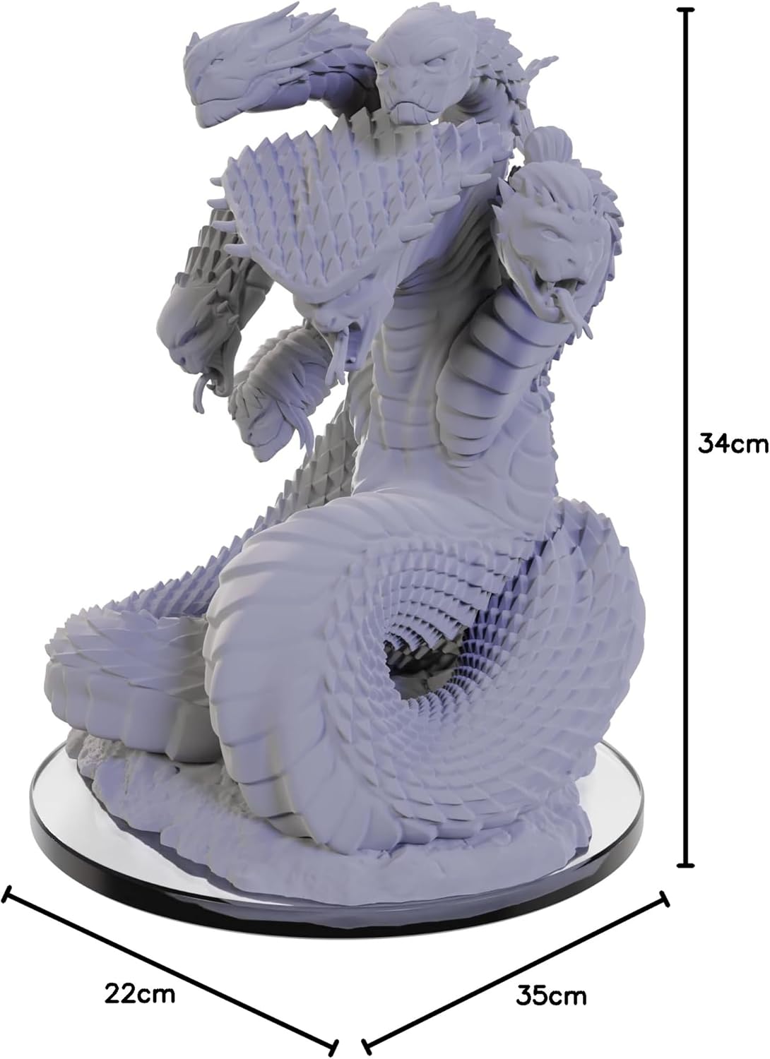 WizKids Papel crítico Miniaturas sin pintar: figura sin pintar de Abominación de Naga