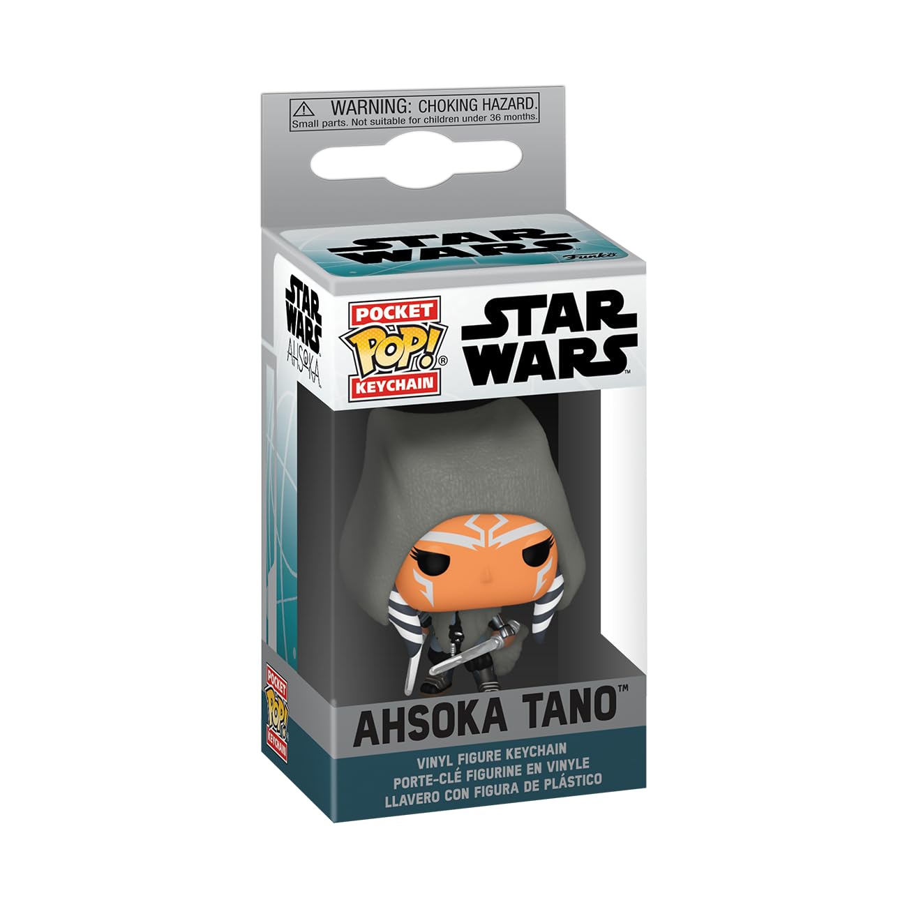 Funko Pop! Keychain: Ahsoka - Ahsoka Tano with Dual Lightsabers - Star Wars Ahsoka - Minifigura de Vinilo Coleccionable Llavero Original - Relleno de Calcetines - Idea de Regalo- Mercancia Oficial